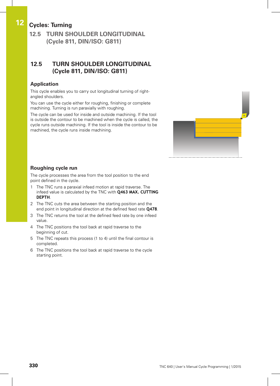 Application, Roughing cycle run | HEIDENHAIN TNC 640 (34059x-05) Cycle programming User Manual | Page 330 / 635