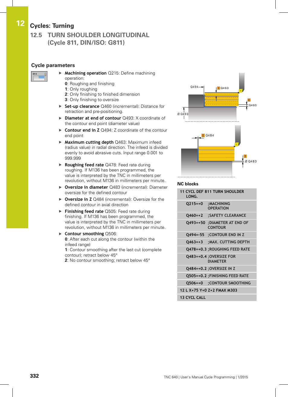 Cycle parameters | HEIDENHAIN TNC 640 (34059x-05) Cycle programming User Manual | Page 332 / 635