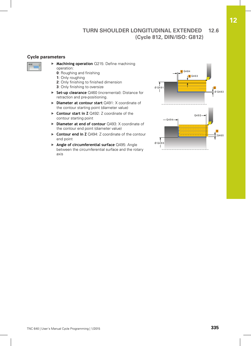 Cycle parameters | HEIDENHAIN TNC 640 (34059x-05) Cycle programming User Manual | Page 335 / 635