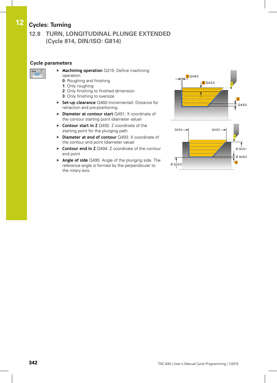 Cycle parameters | HEIDENHAIN TNC 640 (34059x-05) Cycle programming User Manual | Page 342 / 635