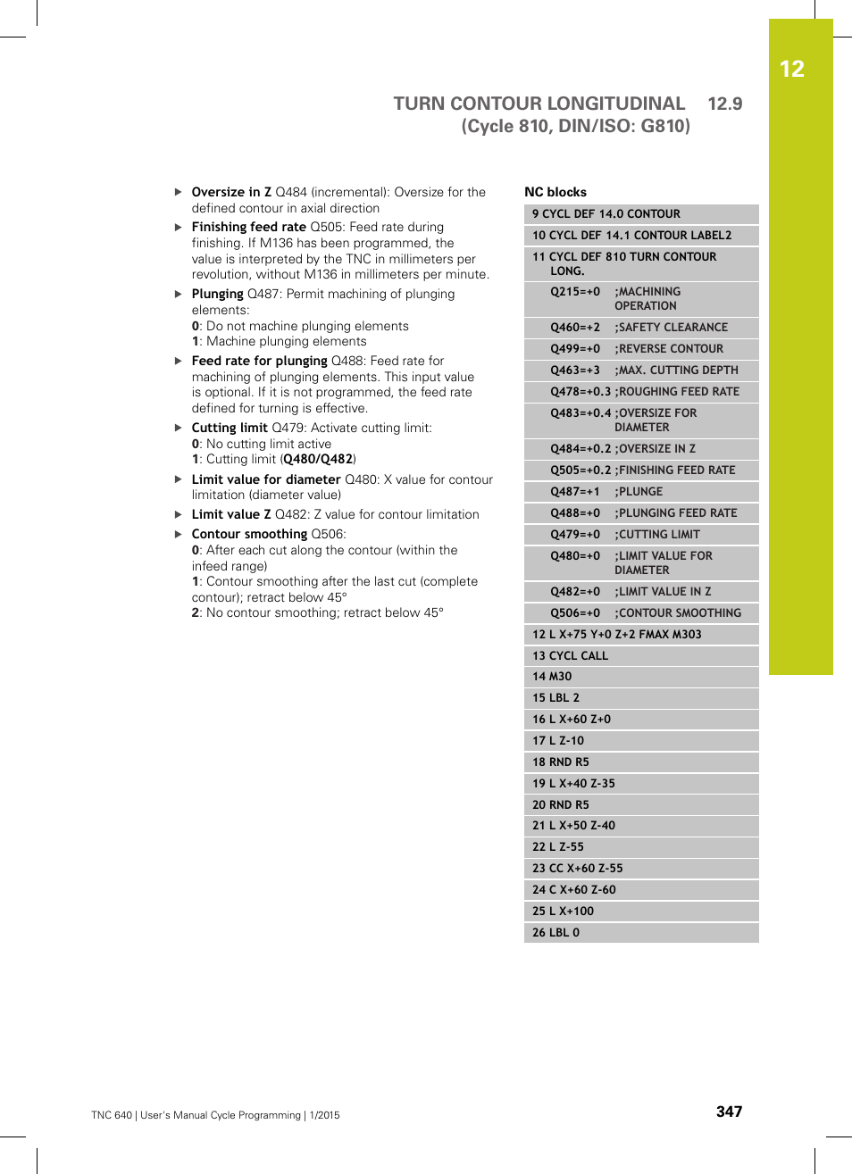 HEIDENHAIN TNC 640 (34059x-05) Cycle programming User Manual | Page 347 / 635