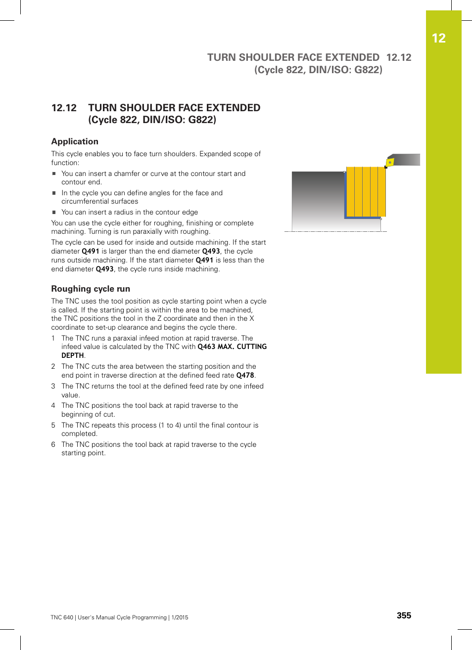Application, Roughing cycle run | HEIDENHAIN TNC 640 (34059x-05) Cycle programming User Manual | Page 355 / 635