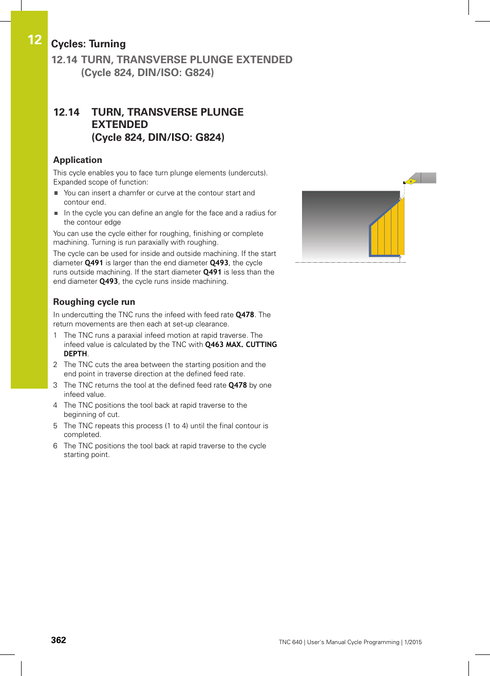 Application, Roughing cycle run | HEIDENHAIN TNC 640 (34059x-05) Cycle programming User Manual | Page 362 / 635