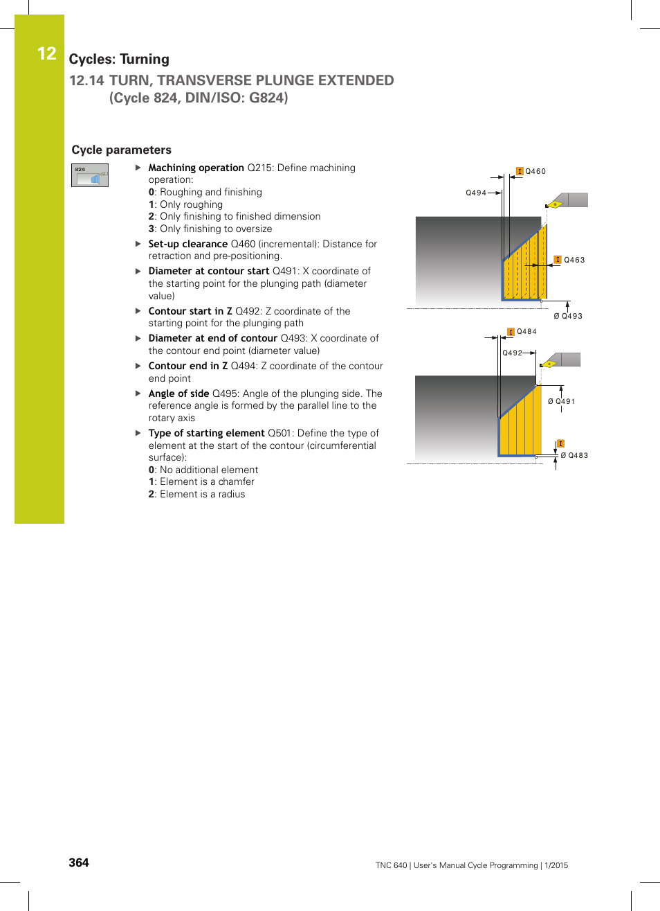Cycle parameters | HEIDENHAIN TNC 640 (34059x-05) Cycle programming User Manual | Page 364 / 635