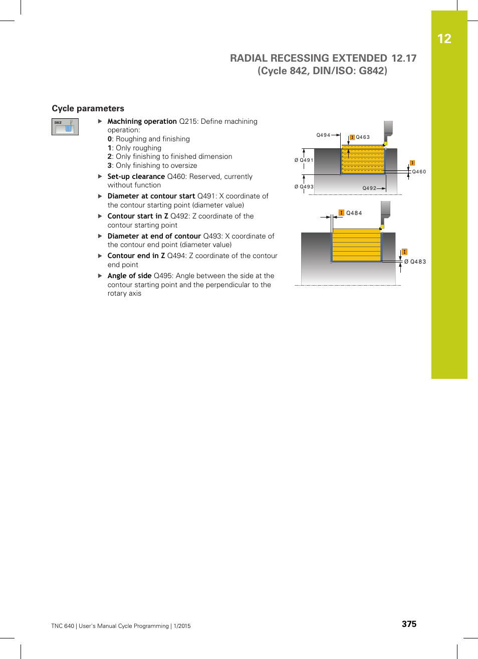 Cycle parameters | HEIDENHAIN TNC 640 (34059x-05) Cycle programming User Manual | Page 375 / 635