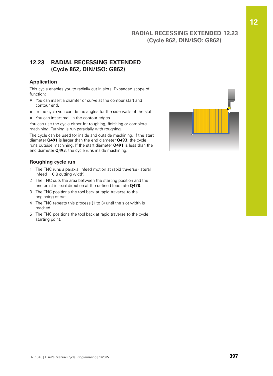 Application, Roughing cycle run | HEIDENHAIN TNC 640 (34059x-05) Cycle programming User Manual | Page 397 / 635