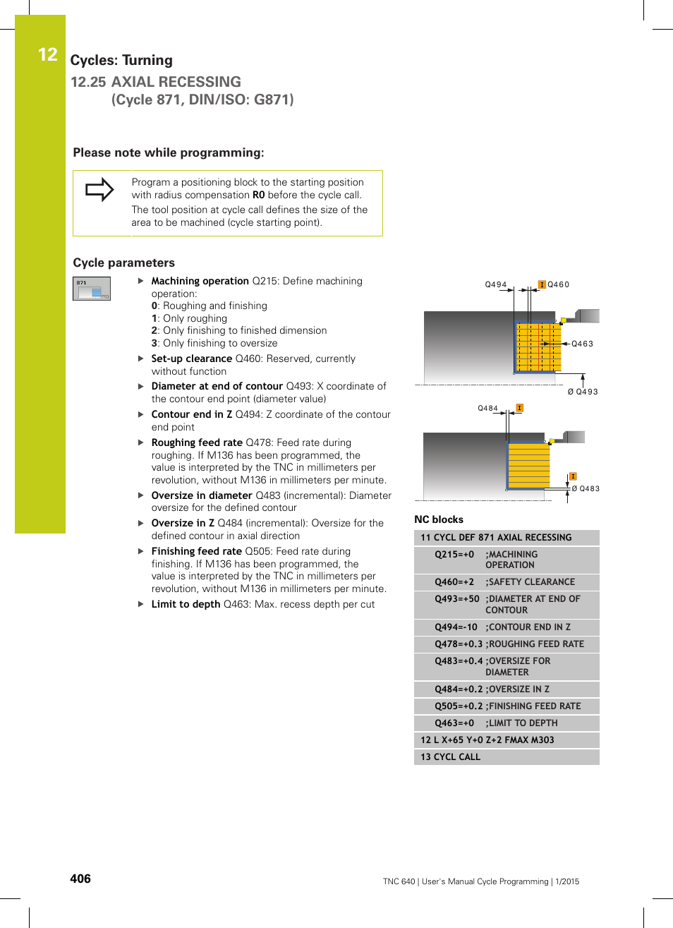 Please note while programming, Cycle parameters | HEIDENHAIN TNC 640 (34059x-05) Cycle programming User Manual | Page 406 / 635