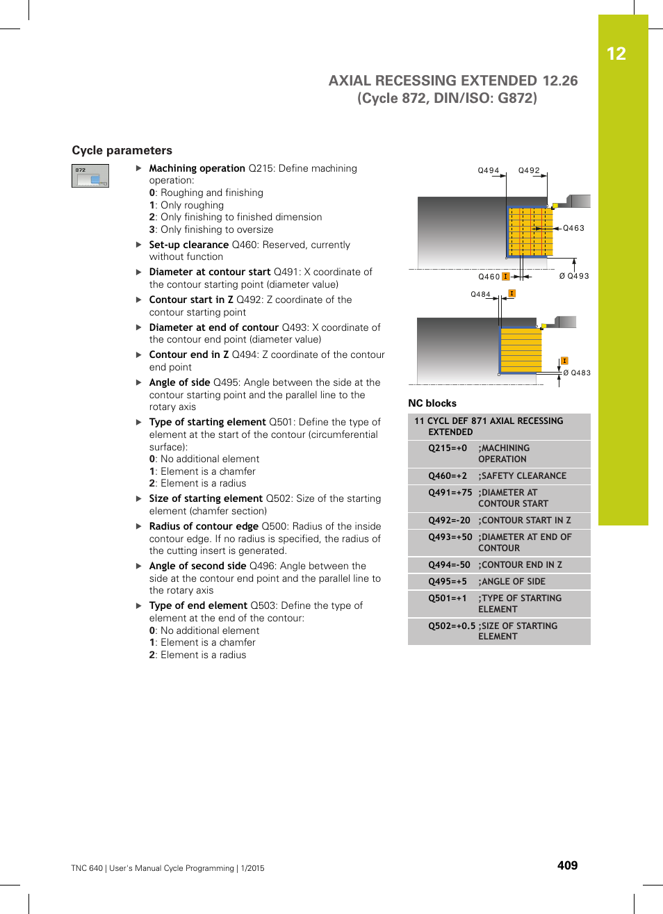 Cycle parameters | HEIDENHAIN TNC 640 (34059x-05) Cycle programming User Manual | Page 409 / 635
