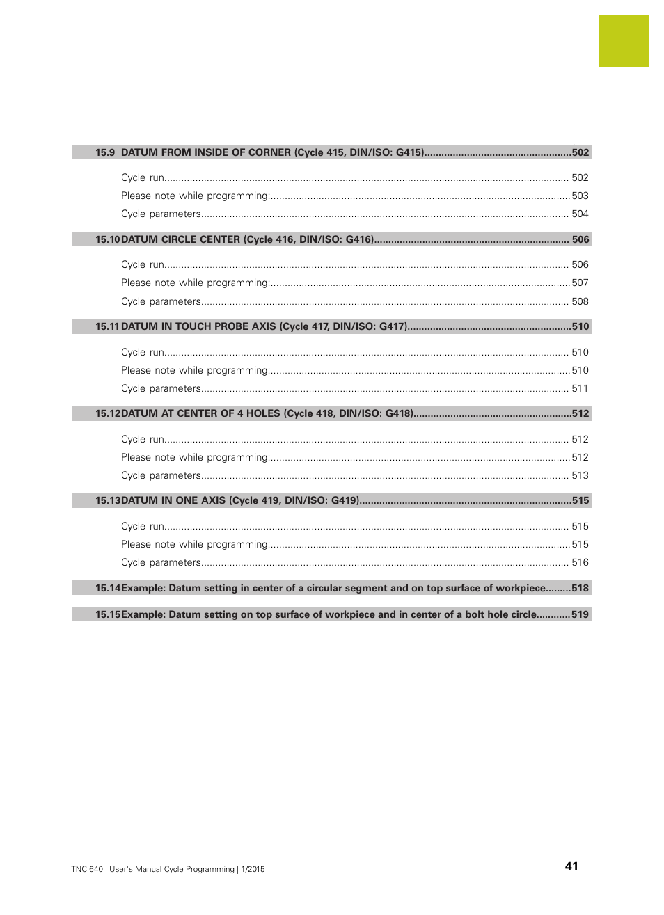 HEIDENHAIN TNC 640 (34059x-05) Cycle programming User Manual | Page 41 / 635