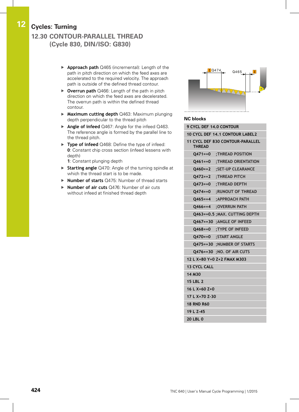 HEIDENHAIN TNC 640 (34059x-05) Cycle programming User Manual | Page 424 / 635