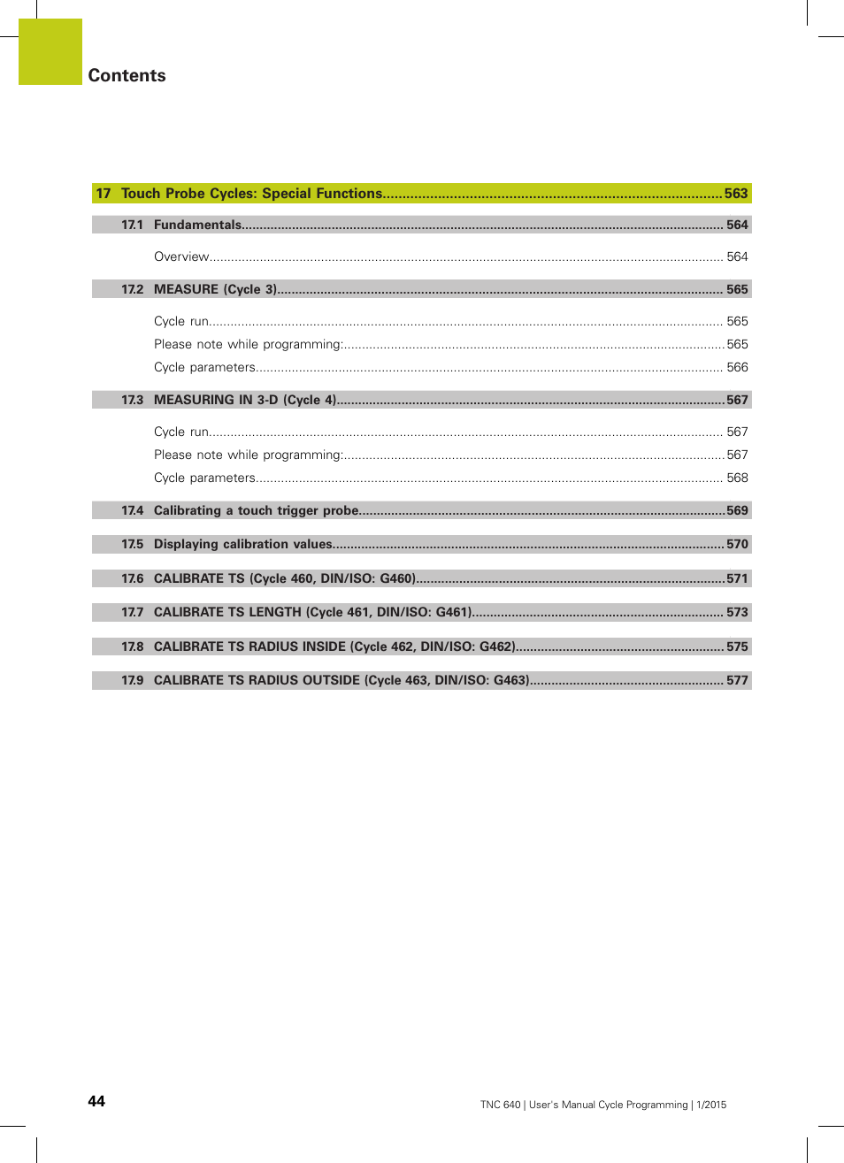 HEIDENHAIN TNC 640 (34059x-05) Cycle programming User Manual | Page 44 / 635