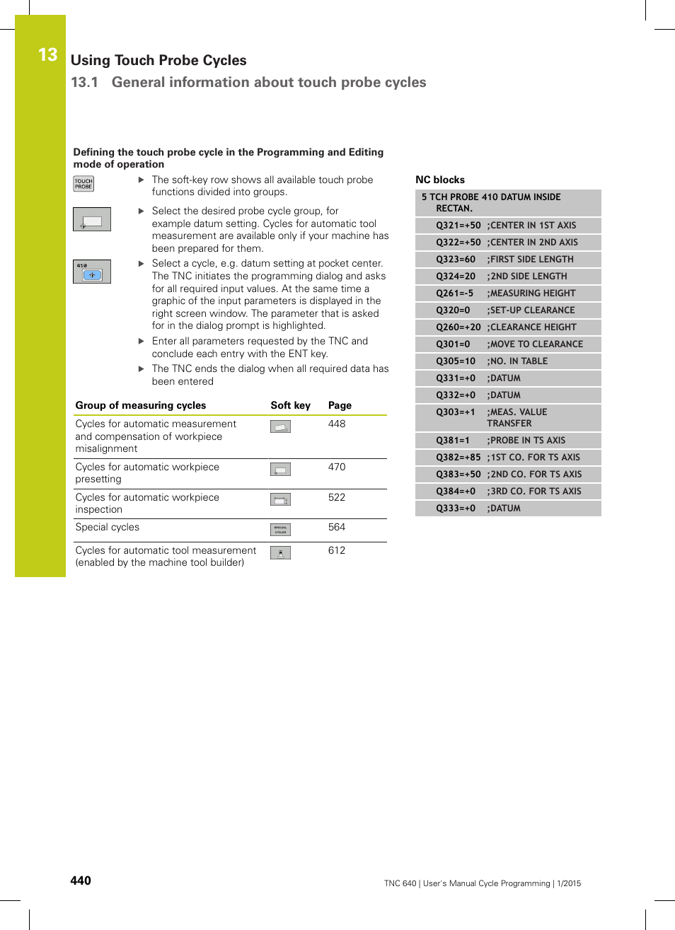 HEIDENHAIN TNC 640 (34059x-05) Cycle programming User Manual | Page 440 / 635