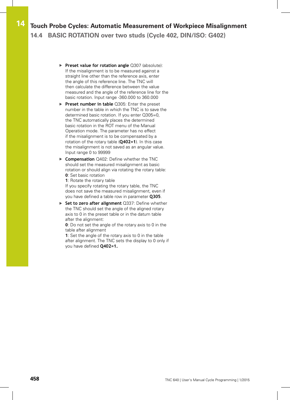 HEIDENHAIN TNC 640 (34059x-05) Cycle programming User Manual | Page 458 / 635