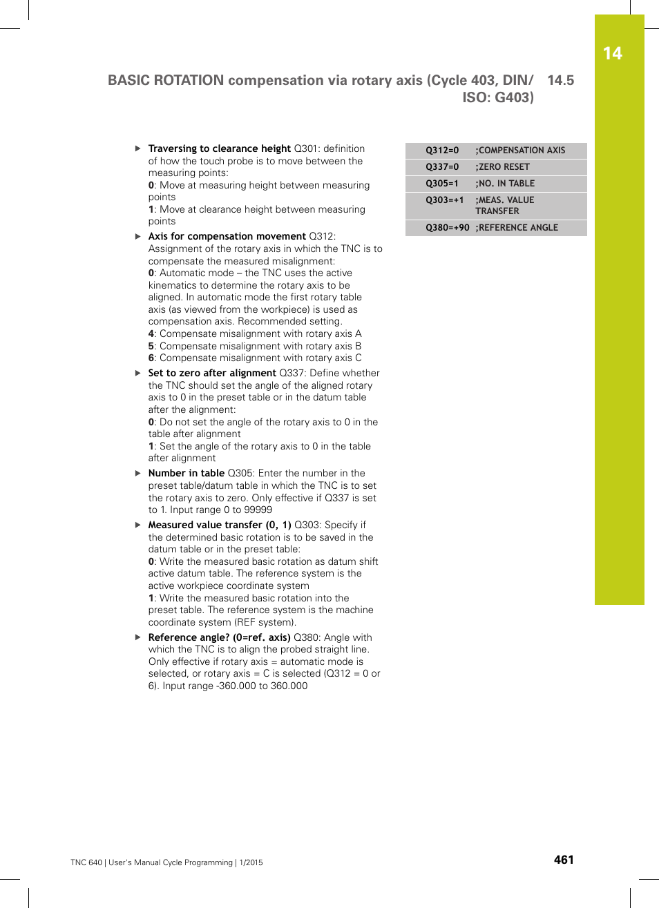 HEIDENHAIN TNC 640 (34059x-05) Cycle programming User Manual | Page 461 / 635
