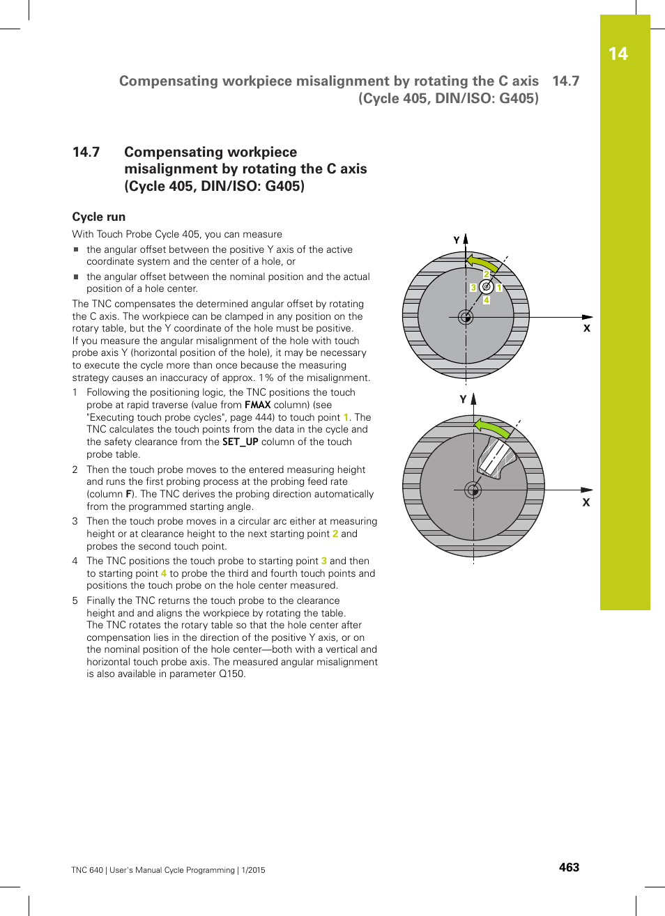 Cycle run | HEIDENHAIN TNC 640 (34059x-05) Cycle programming User Manual | Page 463 / 635