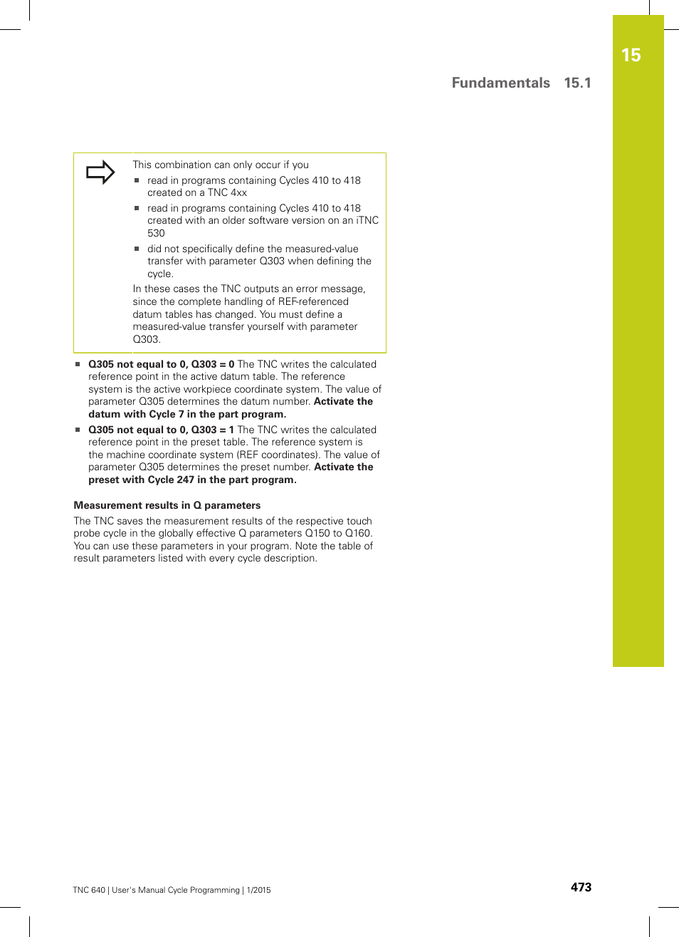 Fundamentals 15.1 | HEIDENHAIN TNC 640 (34059x-05) Cycle programming User Manual | Page 473 / 635