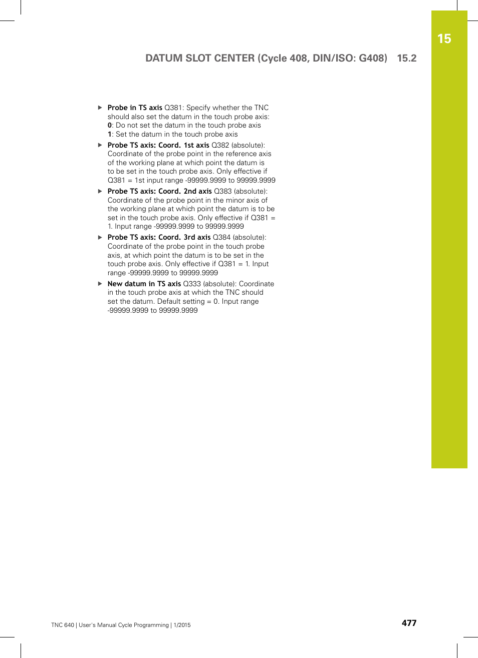 HEIDENHAIN TNC 640 (34059x-05) Cycle programming User Manual | Page 477 / 635