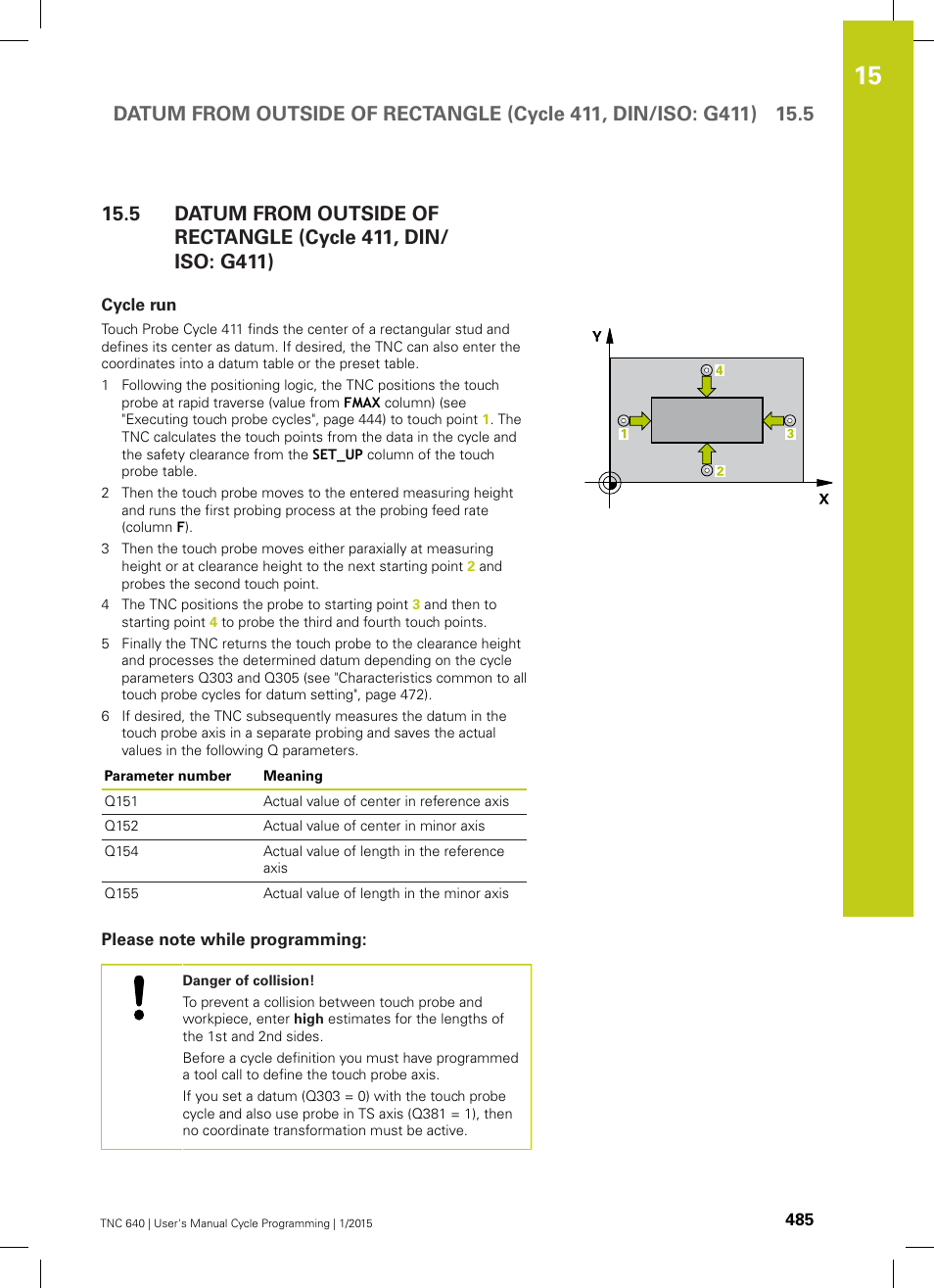 Cycle run, Please note while programming | HEIDENHAIN TNC 640 (34059x-05) Cycle programming User Manual | Page 485 / 635