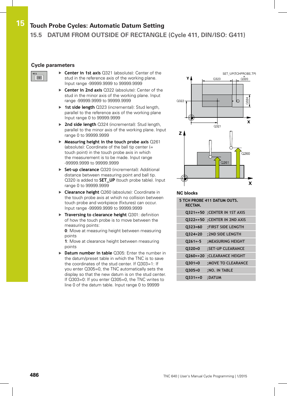Cycle parameters | HEIDENHAIN TNC 640 (34059x-05) Cycle programming User Manual | Page 486 / 635