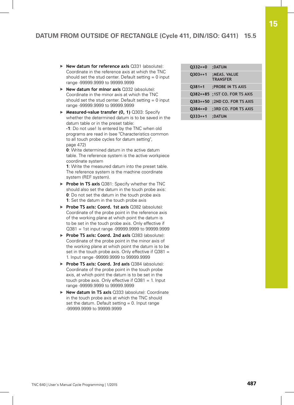 HEIDENHAIN TNC 640 (34059x-05) Cycle programming User Manual | Page 487 / 635