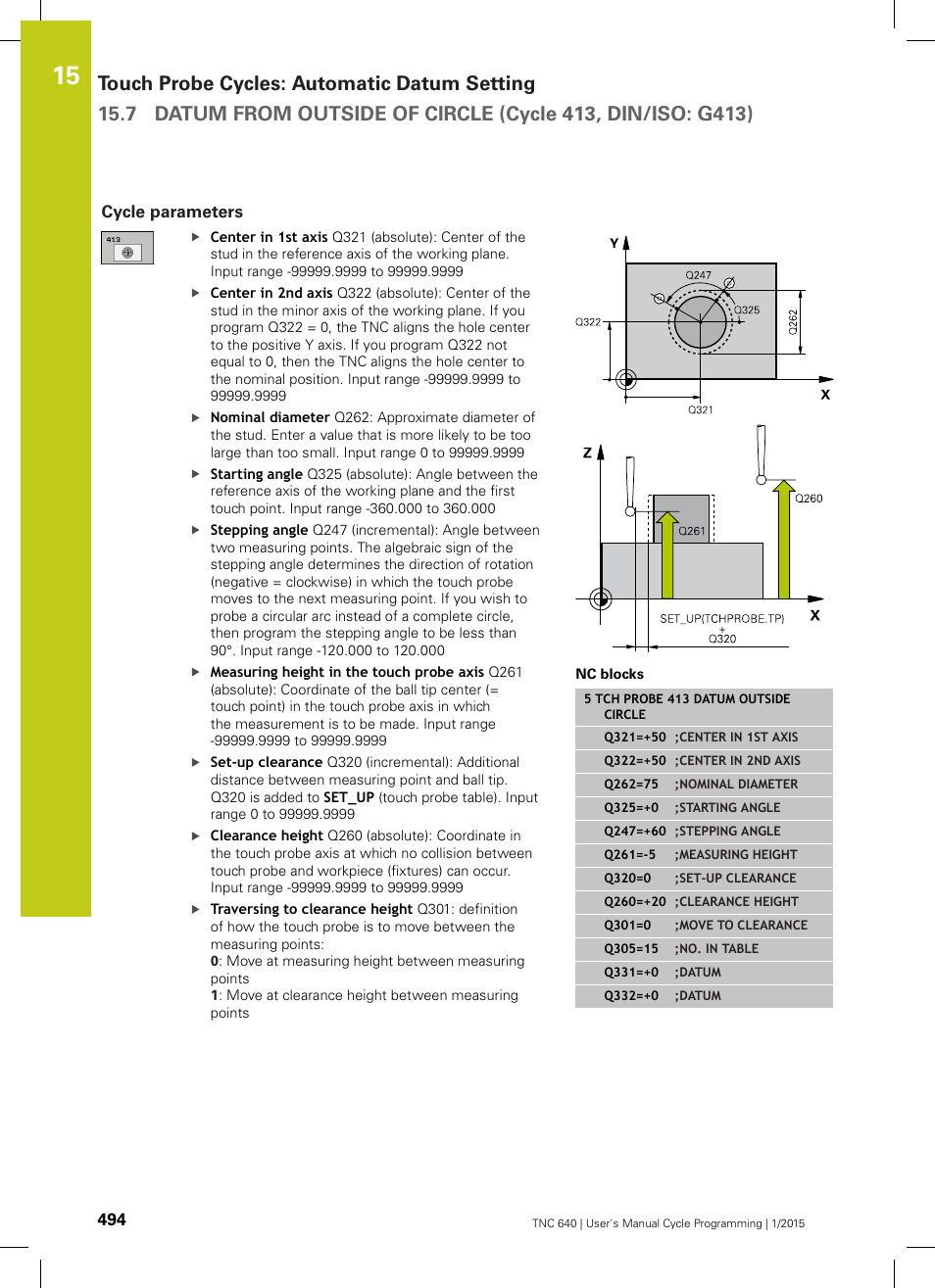 Cycle parameters | HEIDENHAIN TNC 640 (34059x-05) Cycle programming User Manual | Page 494 / 635
