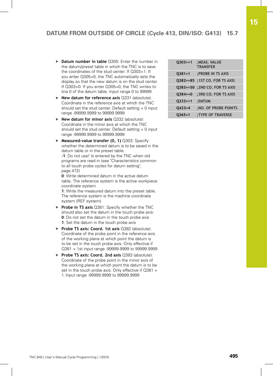 HEIDENHAIN TNC 640 (34059x-05) Cycle programming User Manual | Page 495 / 635