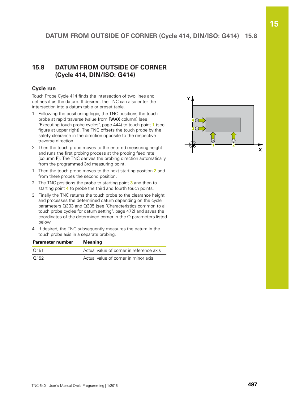 Cycle run | HEIDENHAIN TNC 640 (34059x-05) Cycle programming User Manual | Page 497 / 635