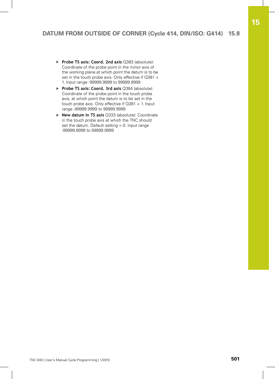 HEIDENHAIN TNC 640 (34059x-05) Cycle programming User Manual | Page 501 / 635