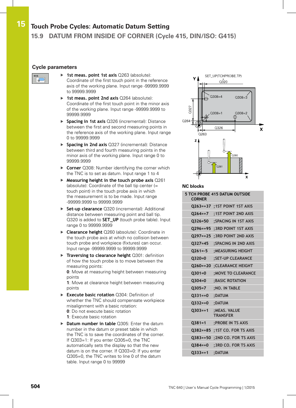 Cycle parameters | HEIDENHAIN TNC 640 (34059x-05) Cycle programming User Manual | Page 504 / 635