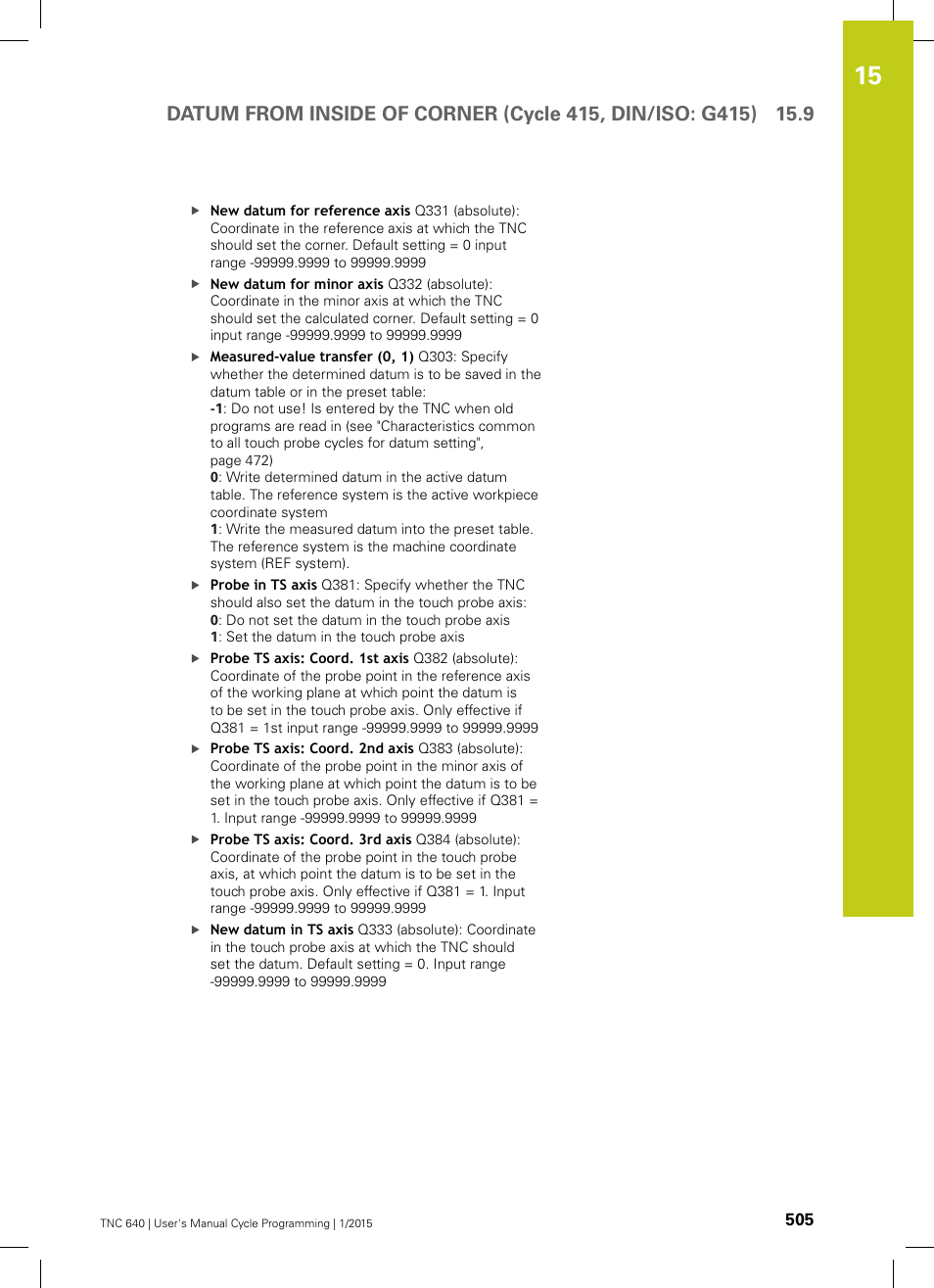 HEIDENHAIN TNC 640 (34059x-05) Cycle programming User Manual | Page 505 / 635