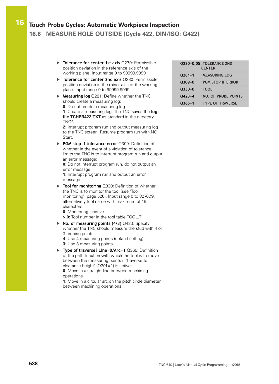 HEIDENHAIN TNC 640 (34059x-05) Cycle programming User Manual | Page 538 / 635