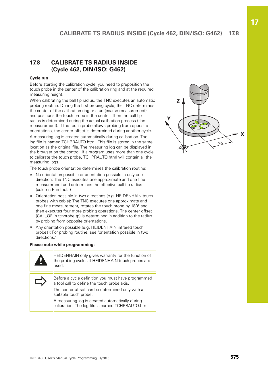 HEIDENHAIN TNC 640 (34059x-05) Cycle programming User Manual | Page 575 / 635
