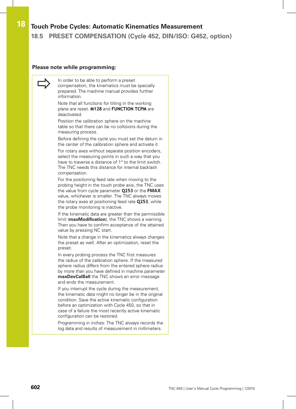 Please note while programming | HEIDENHAIN TNC 640 (34059x-05) Cycle programming User Manual | Page 602 / 635