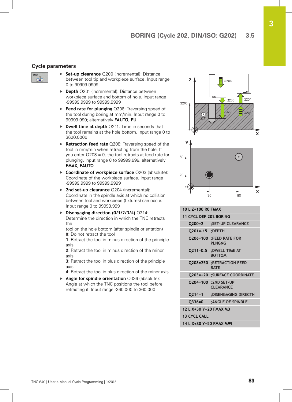 Cycle parameters | HEIDENHAIN TNC 640 (34059x-05) Cycle programming User Manual | Page 83 / 635