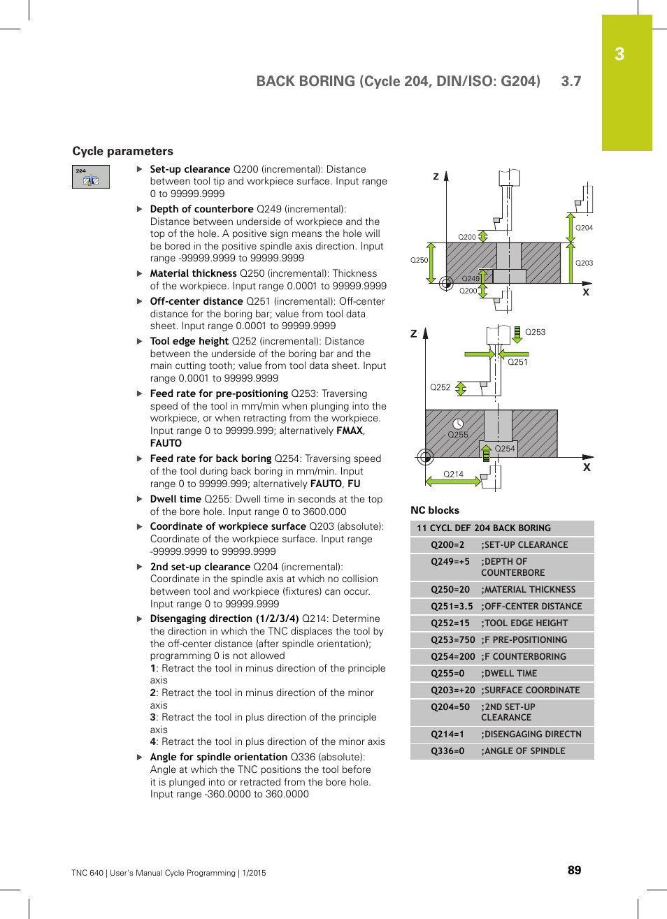 Cycle parameters | HEIDENHAIN TNC 640 (34059x-05) Cycle programming User Manual | Page 89 / 635
