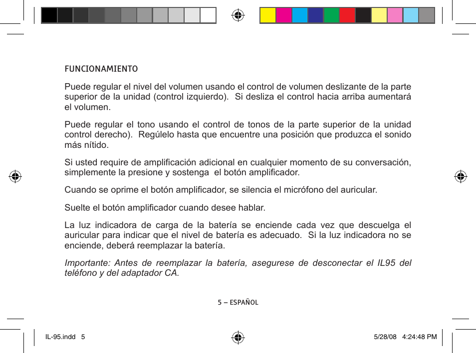 ClearSounds IL95 User Manual | Page 17 / 40