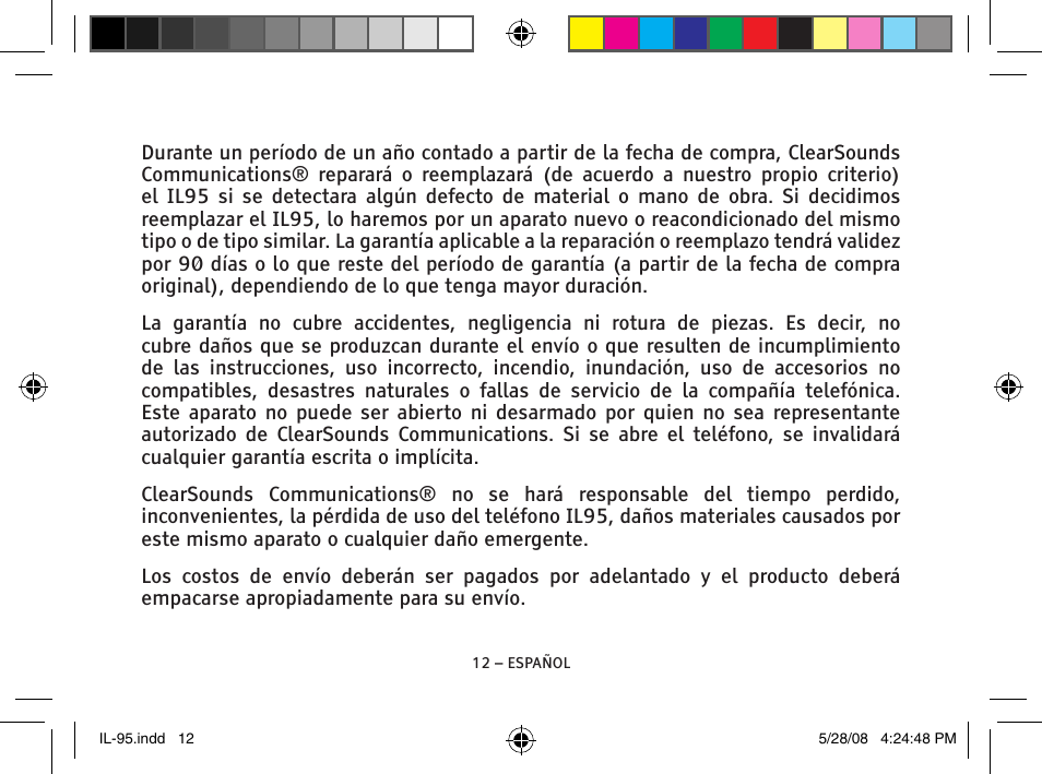 ClearSounds IL95 User Manual | Page 24 / 40