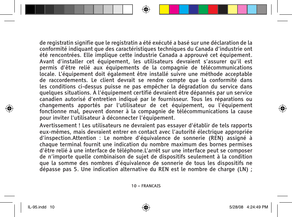 ClearSounds IL95 User Manual | Page 36 / 40