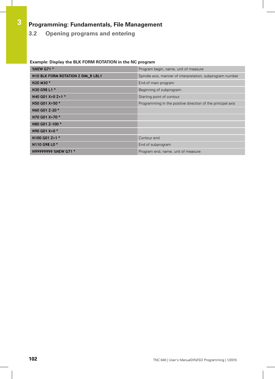 HEIDENHAIN TNC 640 (34059x-05) ISO programming User Manual | Page 102 / 676