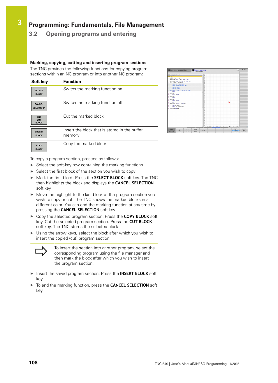 HEIDENHAIN TNC 640 (34059x-05) ISO programming User Manual | Page 108 / 676