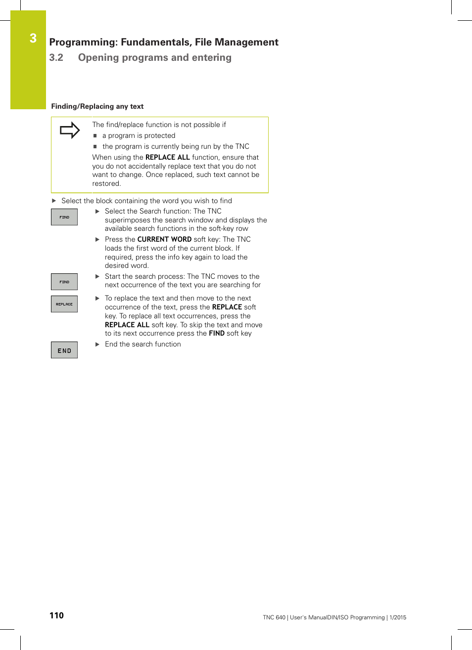 HEIDENHAIN TNC 640 (34059x-05) ISO programming User Manual | Page 110 / 676