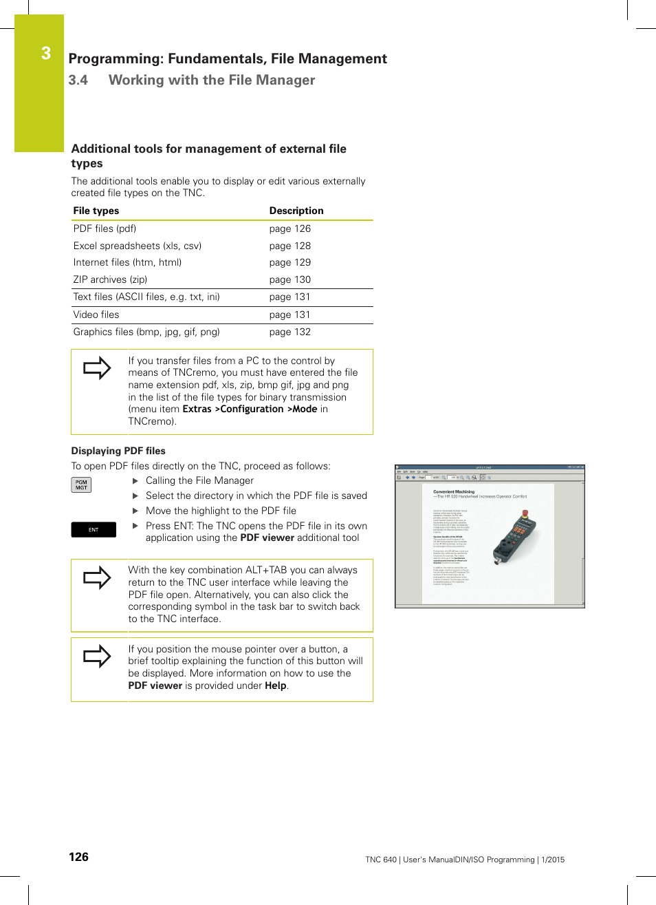 HEIDENHAIN TNC 640 (34059x-05) ISO programming User Manual | Page 126 / 676