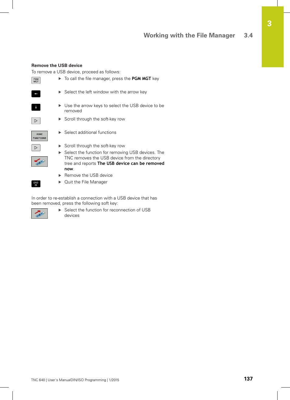 Working with the file manager 3.4 | HEIDENHAIN TNC 640 (34059x-05) ISO programming User Manual | Page 137 / 676