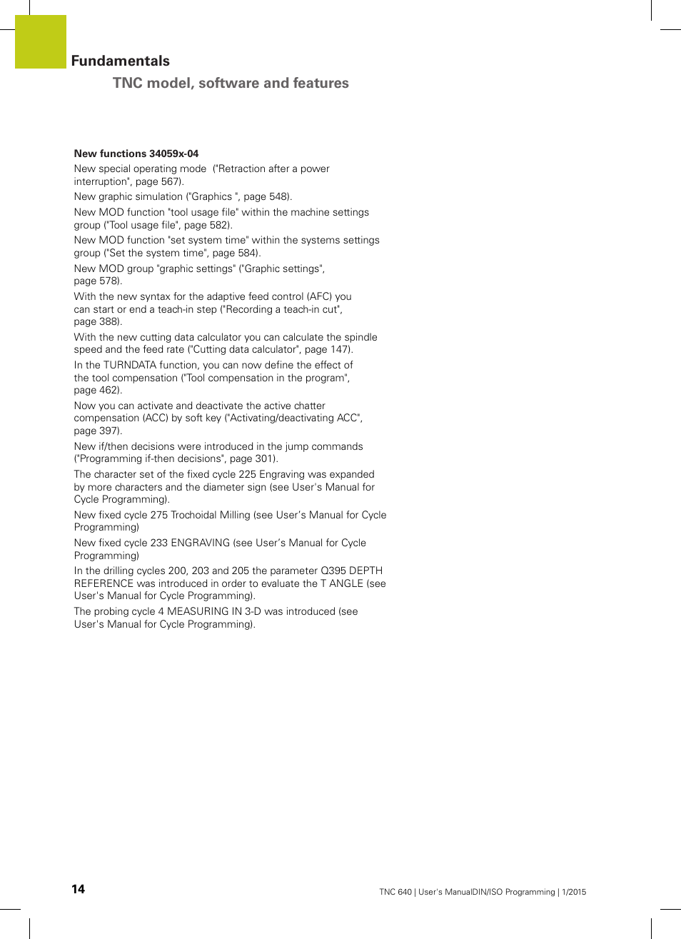 Fundamentals tnc model, software and features | HEIDENHAIN TNC 640 (34059x-05) ISO programming User Manual | Page 14 / 676