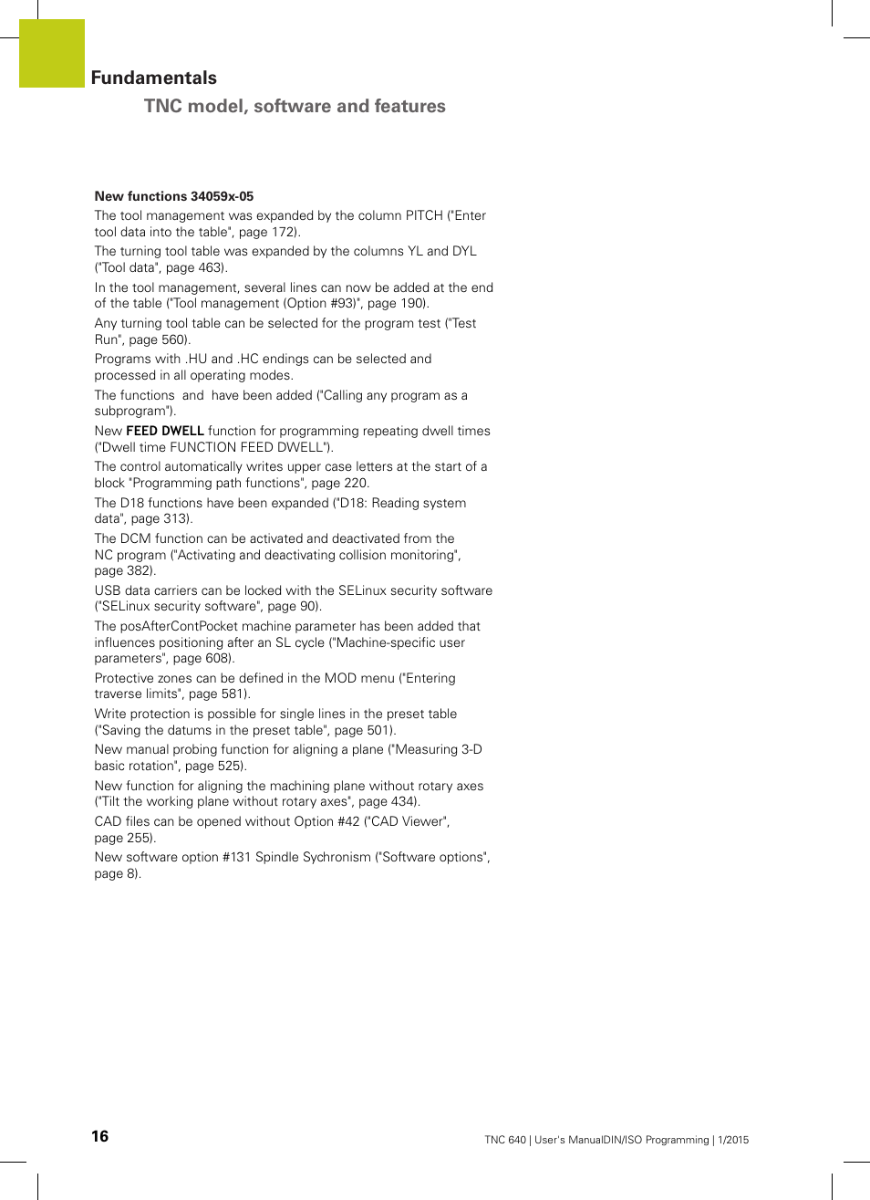 Fundamentals tnc model, software and features | HEIDENHAIN TNC 640 (34059x-05) ISO programming User Manual | Page 16 / 676