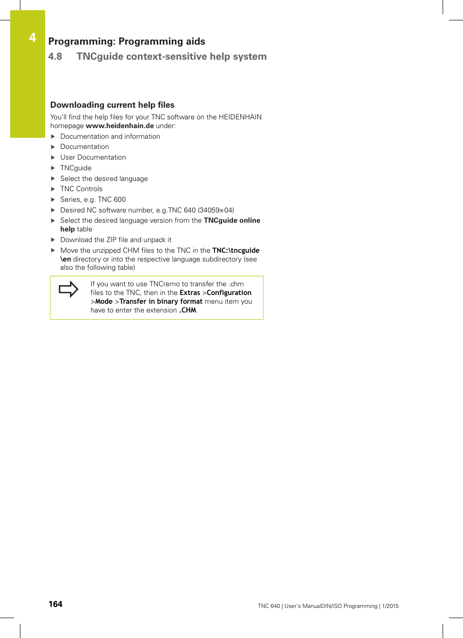 Downloading current help files | HEIDENHAIN TNC 640 (34059x-05) ISO programming User Manual | Page 164 / 676