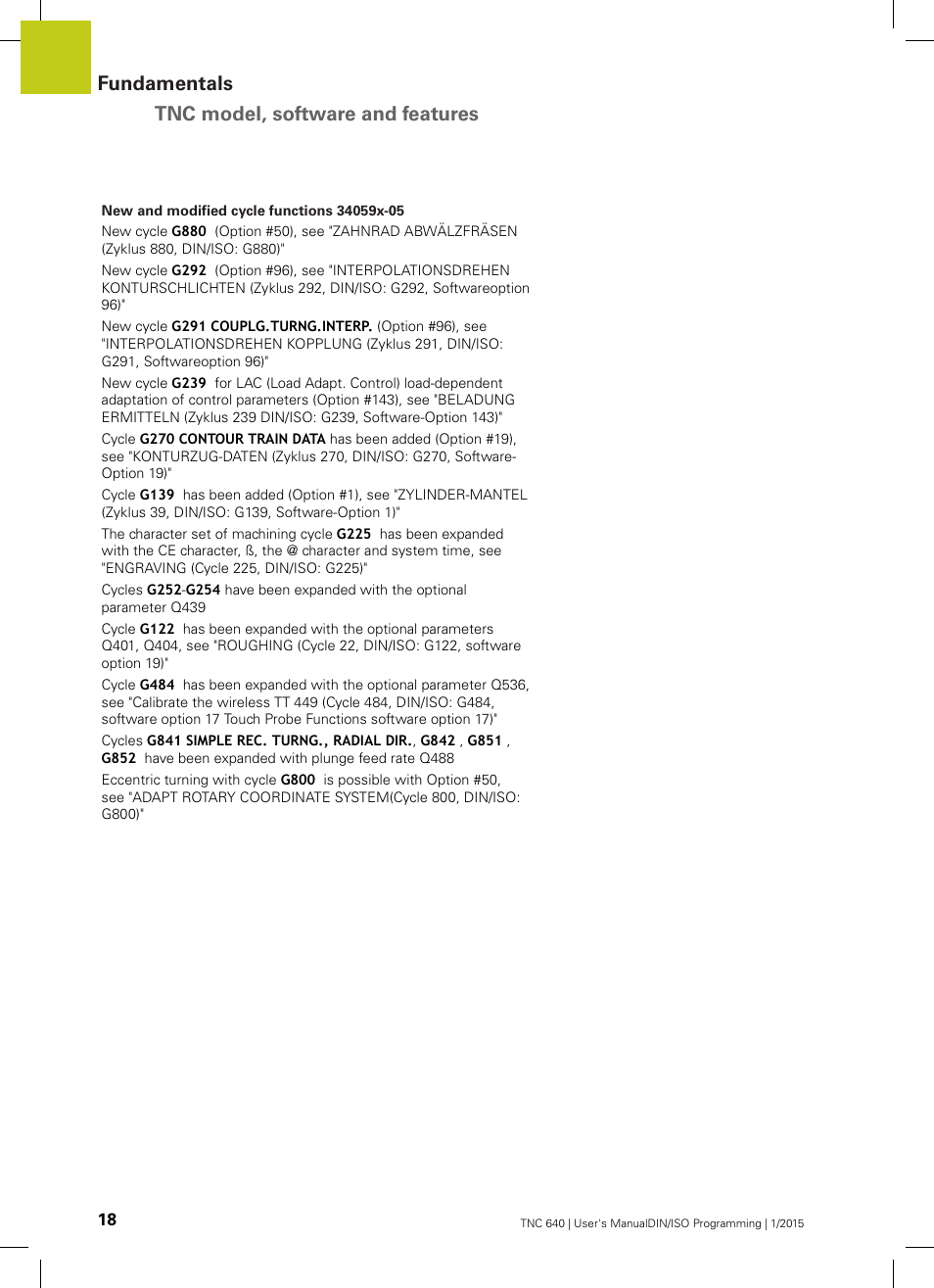 Fundamentals tnc model, software and features | HEIDENHAIN TNC 640 (34059x-05) ISO programming User Manual | Page 18 / 676