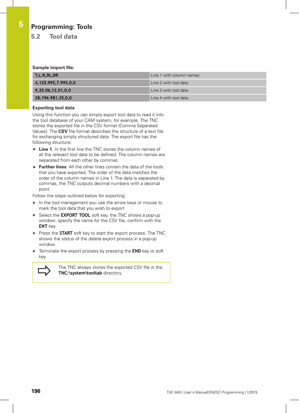 Programming: tools 5.2 tool data | HEIDENHAIN TNC 640 (34059x-05) ISO programming User Manual | Page 196 / 676