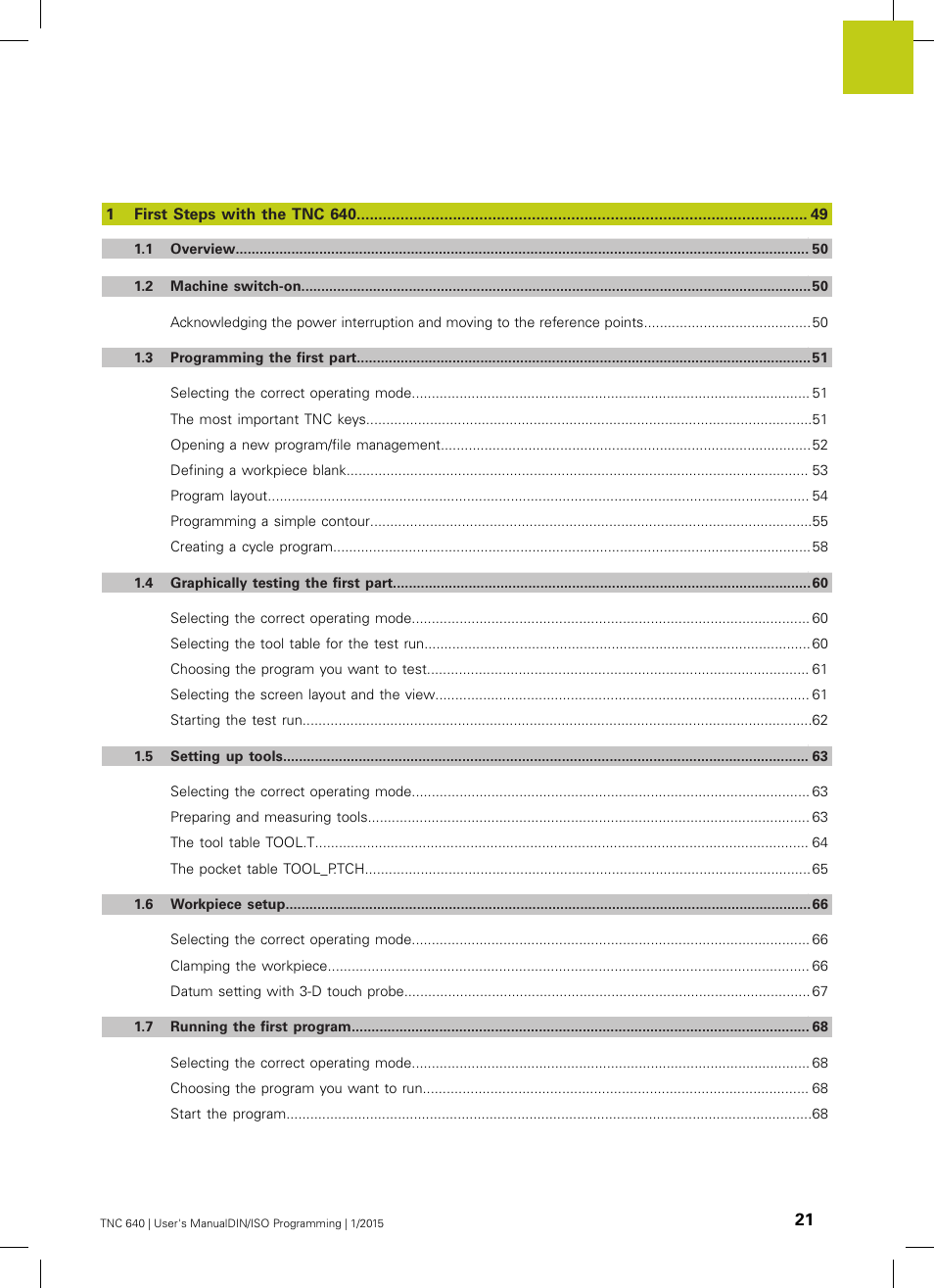 HEIDENHAIN TNC 640 (34059x-05) ISO programming User Manual | Page 21 / 676