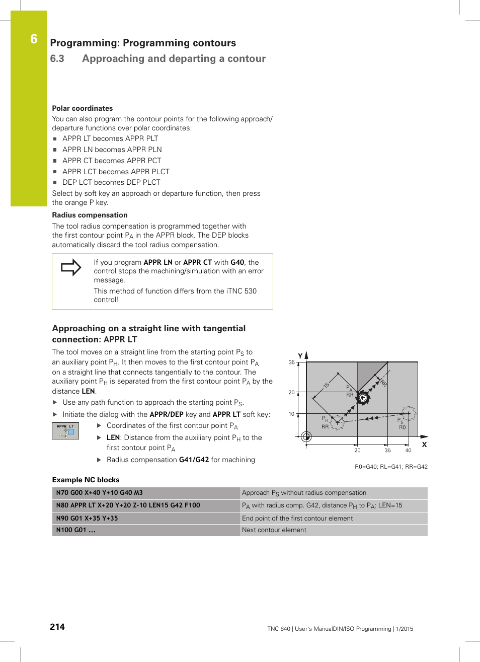 HEIDENHAIN TNC 640 (34059x-05) ISO programming User Manual | Page 214 / 676